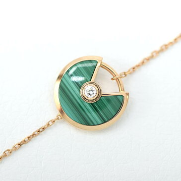質屋 ブレスレット カルティエ Cartier アミュレット ドゥ カルティエ マラカイト K18 PG ピンクゴールド 1Pダイヤ みいち質店