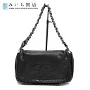 質屋 シャネル バッグ ラム トリプルチェーン CHANEL ブラック みいち質店 22k250-1