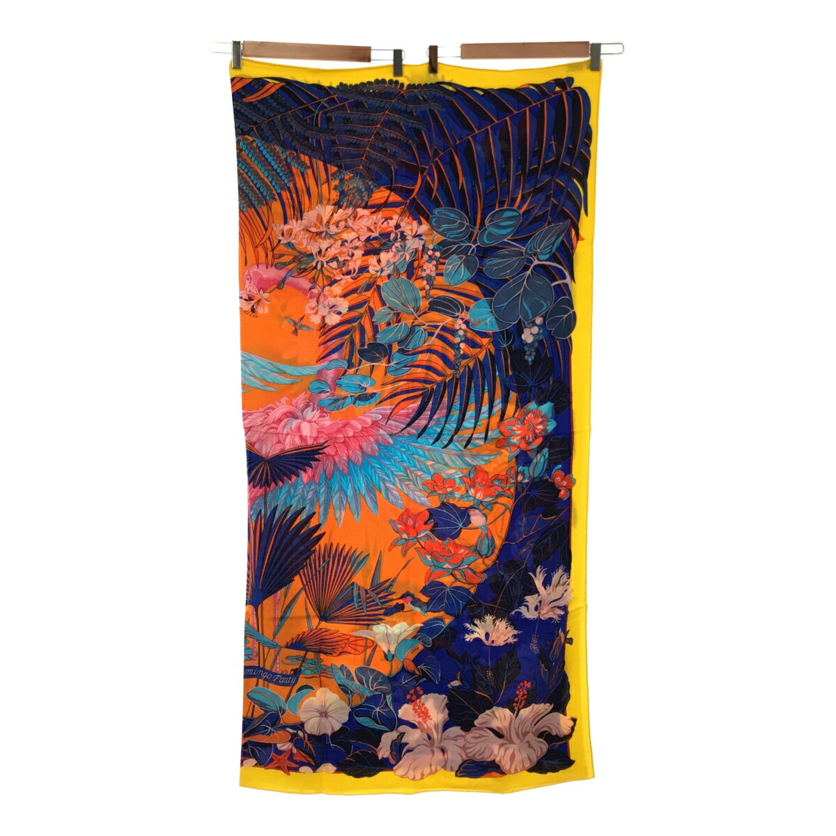 質屋 　エルメス カレジュアン カレ140 フラミンゴパーティ HERMES スカーフ 大判　カシシル eco234 みいち質店