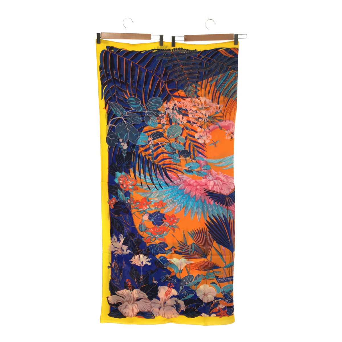 質屋 　エルメス カレジュアン カレ140 フラミンゴパーティ HERMES スカーフ 大判　カシシル eco234 みいち質店