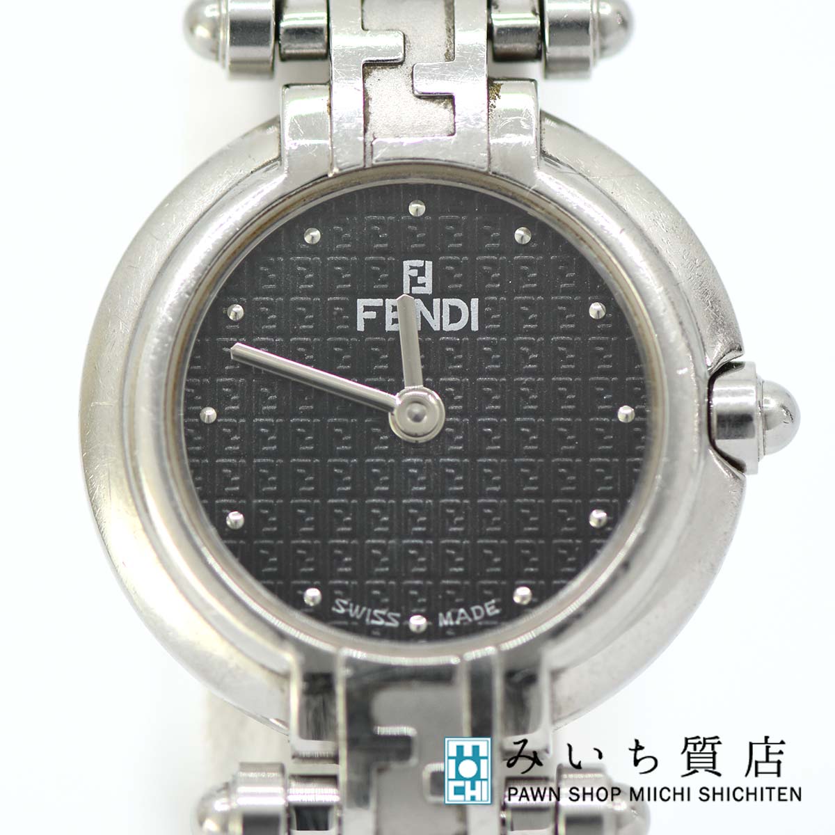 フェンディ 質屋 腕時計 フェンディ 750L 黒文字盤 ズッカ柄 QZ クォーツ 2023.7電池交換済 M702 みいち質店