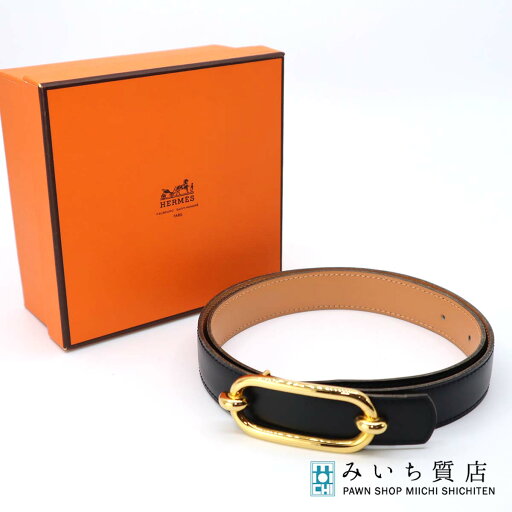 質屋 エルメス HERMES フォンスベル ベルト 〇Y刻印 76 ボックスカーフ ブラック ブラウン H6758 みいち質店 質屋 エルメス HERMES フォンスベル ベルト 〇Y刻印 76 ボックスカーフ ブラック ブラウン H6758 みいち質店