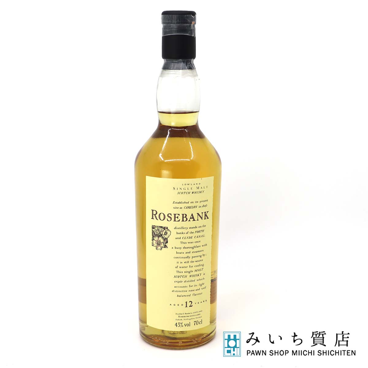 質屋 未開栓 お酒 ウィスキー ローズバンク 12年 花と動物シリーズ 700ml 43％ 23k392-16 みいち質店