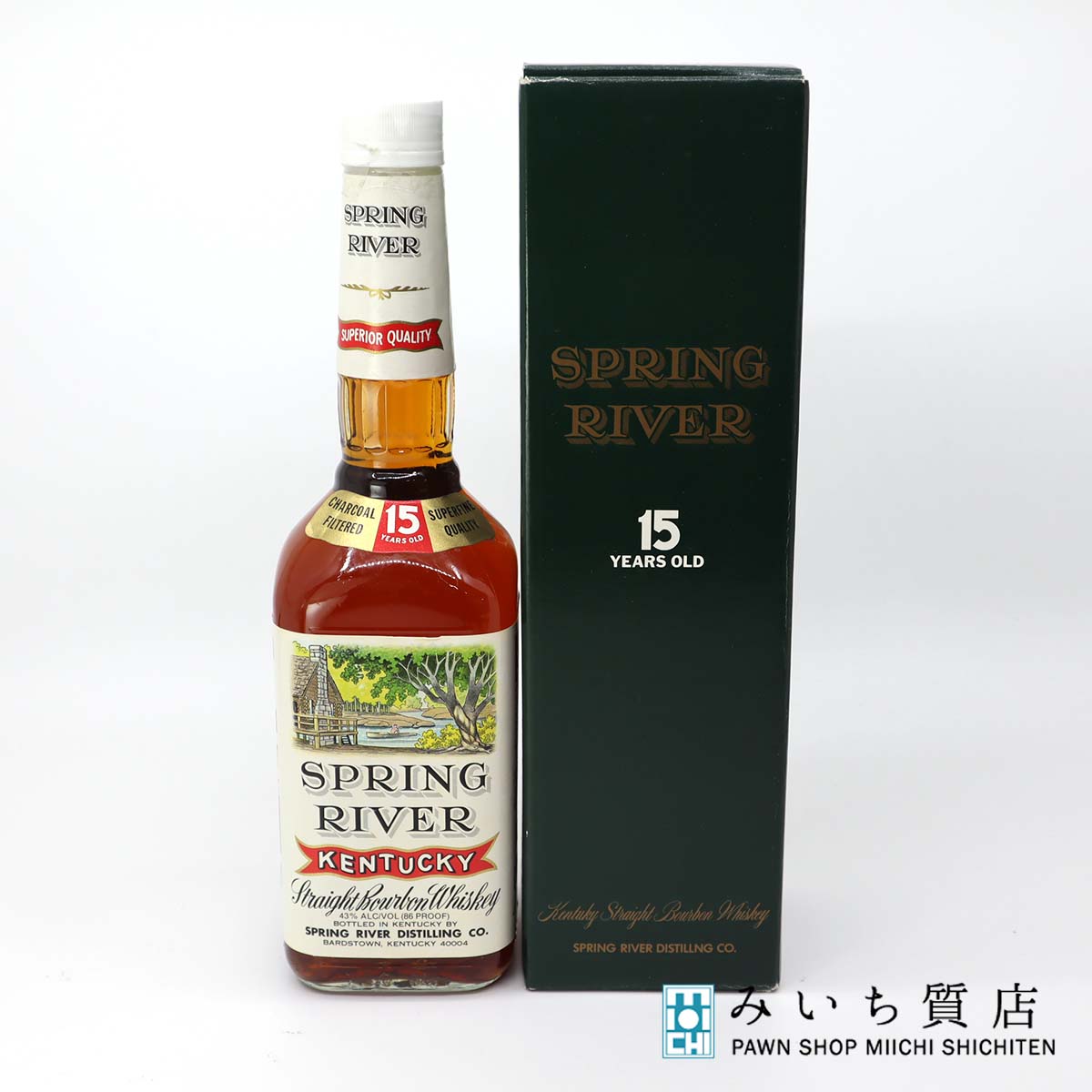 質屋 未開栓 お酒 ウィスキー スプリングリバー 15年 ケンタッキー バーボン ウイスキー 750ml 43％ 23k392-31 みいち質店