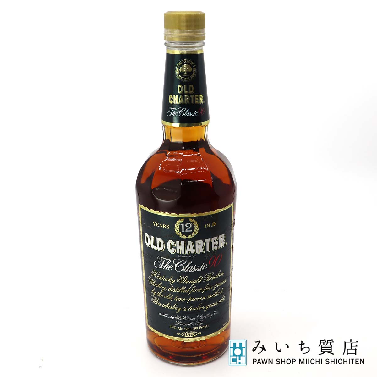 質屋 未開栓 お酒 ウィスキー オールドチャーター 12年 ザ・クラシック 90 750ml 45％ 巾着付き バーボン 23k392-28 みいち質店