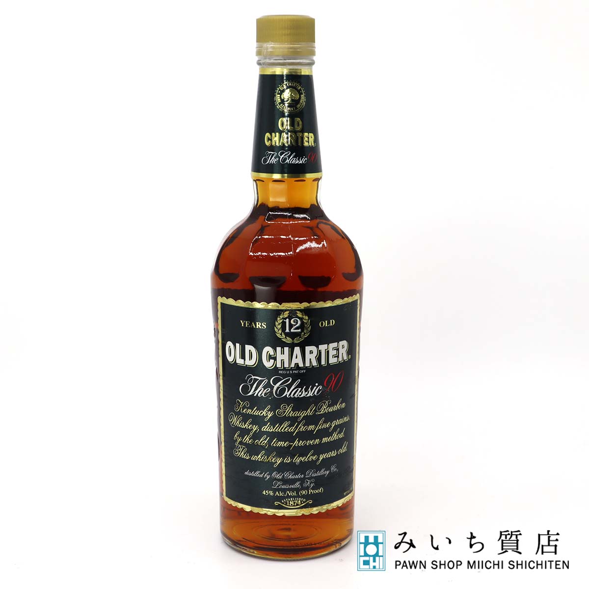 質屋 未開栓 お酒 ウィスキー オールドチャーター 12年 ザ・クラシック 90 750ml 45％ 巾着付き バーボン 23k392-27 みいち質店