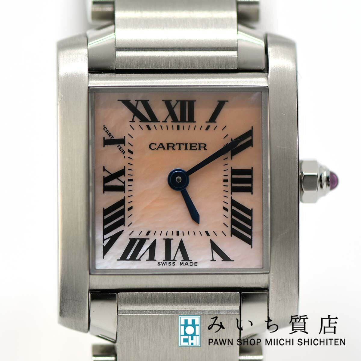 タンク フランセーズ 質屋 腕時計 Cartier カルティエ タンクフランセーズ W51028Q3 ピンクシェル QZ クォーツ レディース 電池交換済 みいち質店