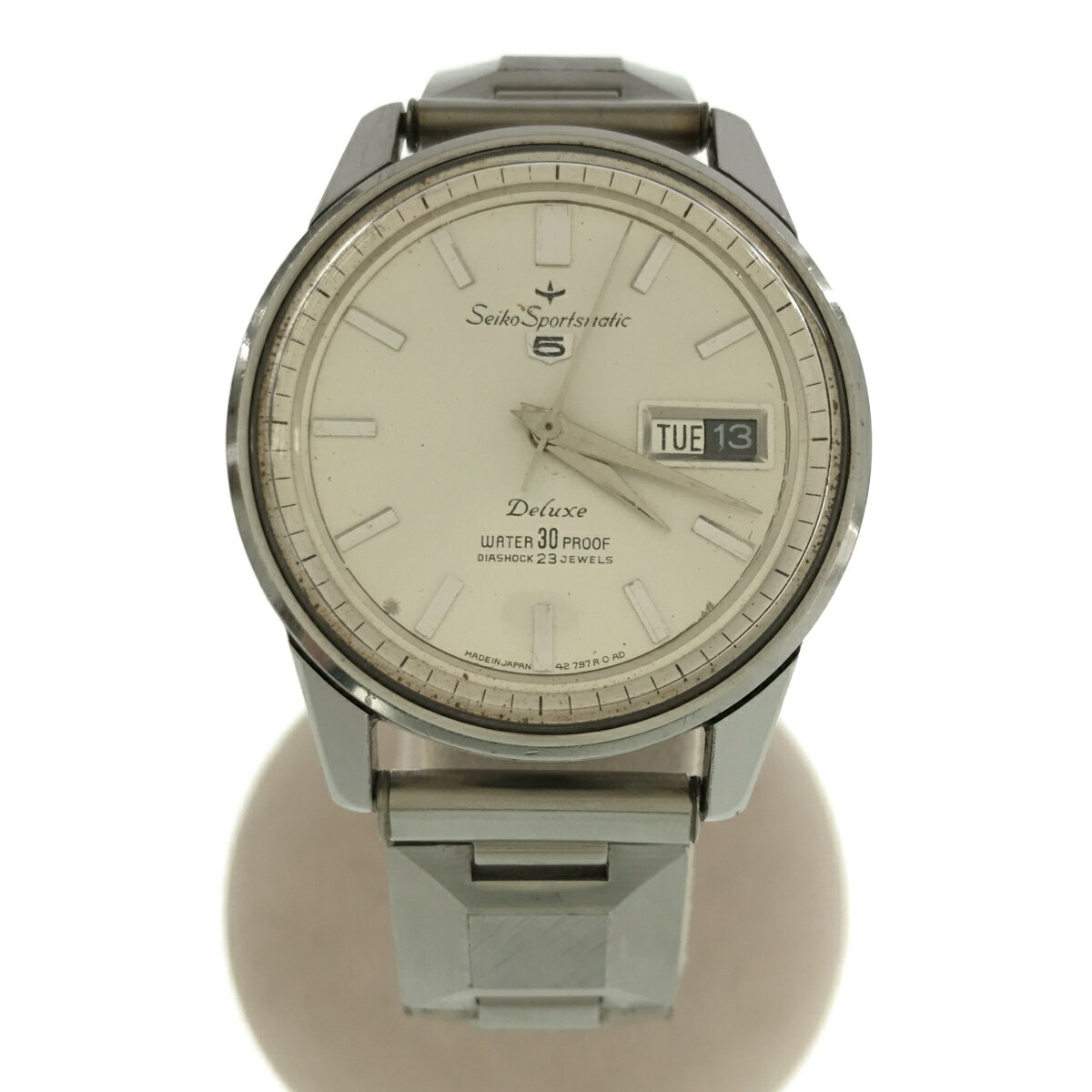 質屋 腕時計 稼働 セイコー SEIKO 5 スポーツマティック Deluxe Sportsmatic デイデイト 23石 H947 みいち質店