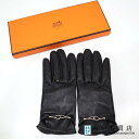 質屋 エルメス HERMES 手袋 レザー ブラック 7サイズ 防寒 グローブ H14484 みいち質店