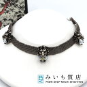 質屋 GUCCI グッチ ライオンヘッドチョーカー シルバーカラー ビジュー ネックレス ライオン アクセサリー H7055 みいち質店