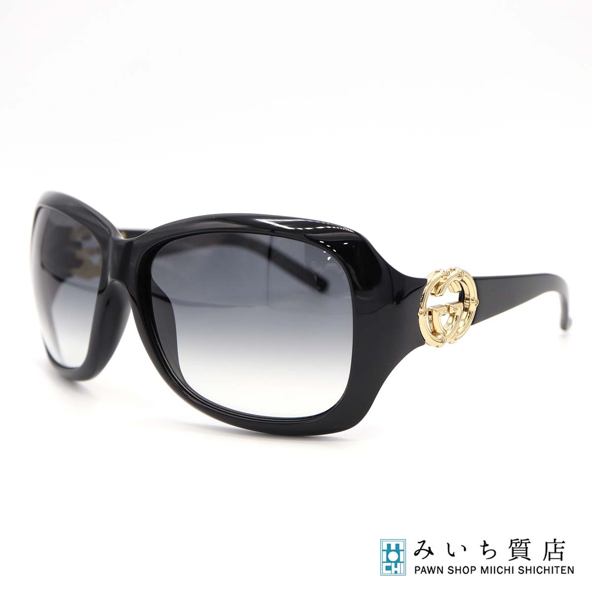 質屋 GUCCI グッチ サングラス GG 3044/F/S D28LF 60□14 120 度なし ブラック系 レディース ケース有 H5412 みいち質店