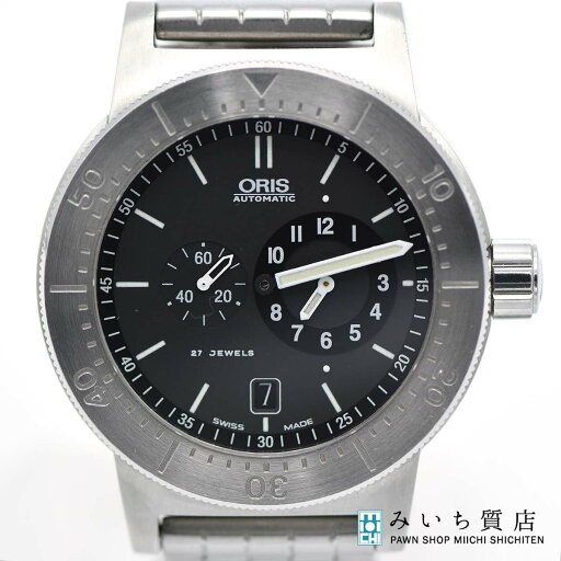 質屋 稼働 腕時計 ORIS オリス ダイバーズ レギュレーター 635-7514 27石 自動巻き 黒色文字盤 箱有 H9160 みいち質店 質屋 稼働 腕時計 ORIS オリス ダイバーズ レギュレーター 635-7514 27石 自動巻き 黒色文字盤 箱有 H9160 みいち質店