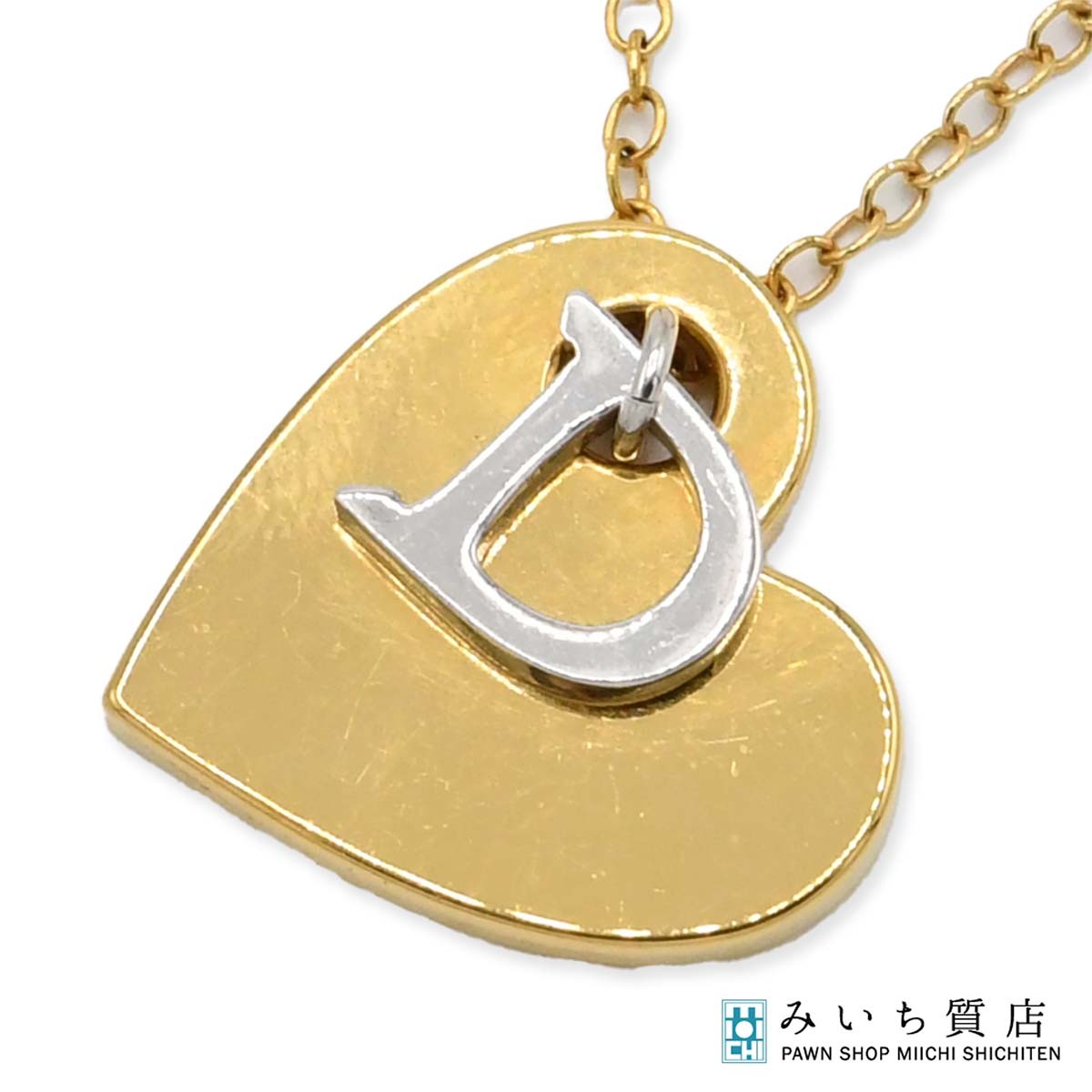 質屋 Christian Dior ディオール ネックレス GP ハート ネックレス 約7g アクセサリー 箱有 H11592 みいち質店