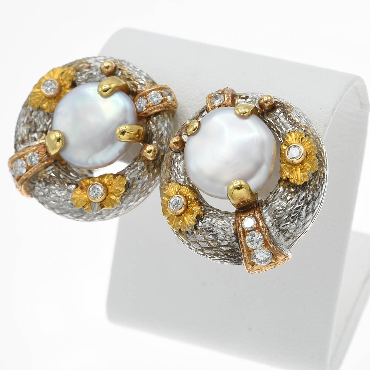 質屋 CAZZANIGA カッツァニーガ イヤリングピアス 750 ダイヤ パール 約20.4g アクセサリー ジュエリー H9 miichi78-10004535 みいち質店 サンプル画像2