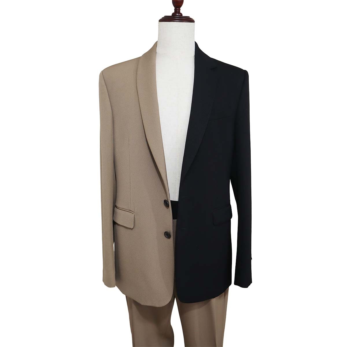 質屋 FENDI フェンディ セットアップ FJ0587 A9BM FB0531 A9BMバイカラー ブラウン/ブラック サイズ50 メンズ 24s1033-11 みいち質店