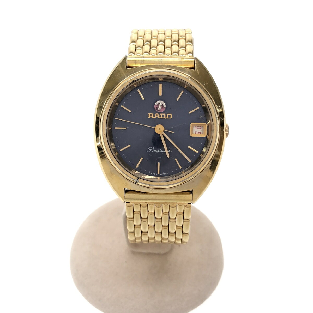 質屋 稼働 腕時計 RADO ラドー シンプロンオート ウォーター シールド 自動巻き ゴールドカラー ベルト社外品 H19739 みいち質店