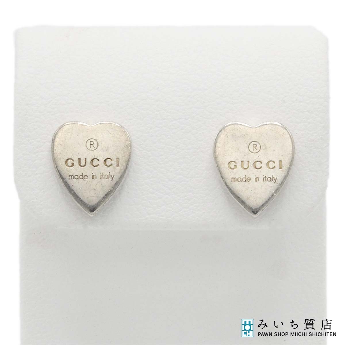 質屋 GUCCI グッチ ピアス ロゴ ハート Ag925 約3.4g レディース アクセサリー H23190 みいち質店