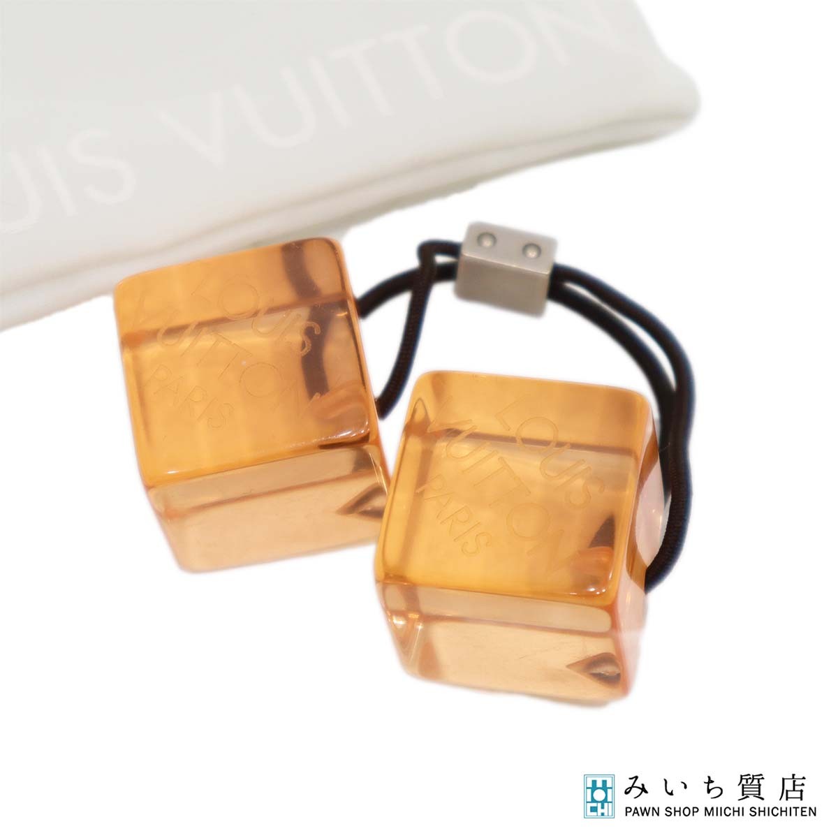 Rakuten - 質屋 LOUIS VUITTON ルイヴィトン LV ヘアゴム ヘアアクセサリー オレンジキューブ レディース ケースあり J207 みいち質店