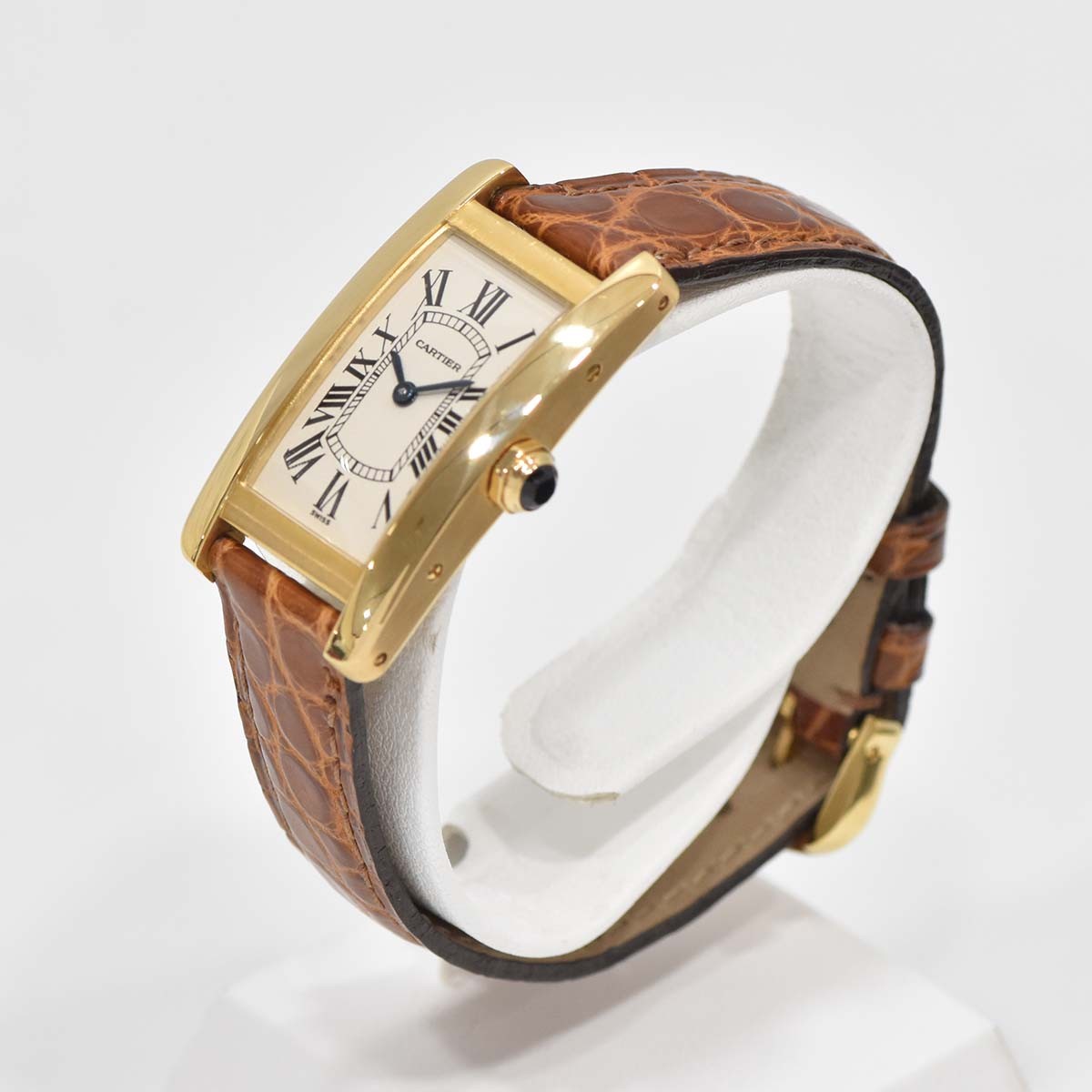 みいち質店の質屋 腕時計 稼働 Cartier カルティエ タンクアメリカン クォーツ 18K 1710 白色文字盤 H18353 みいち質店｜アングル2