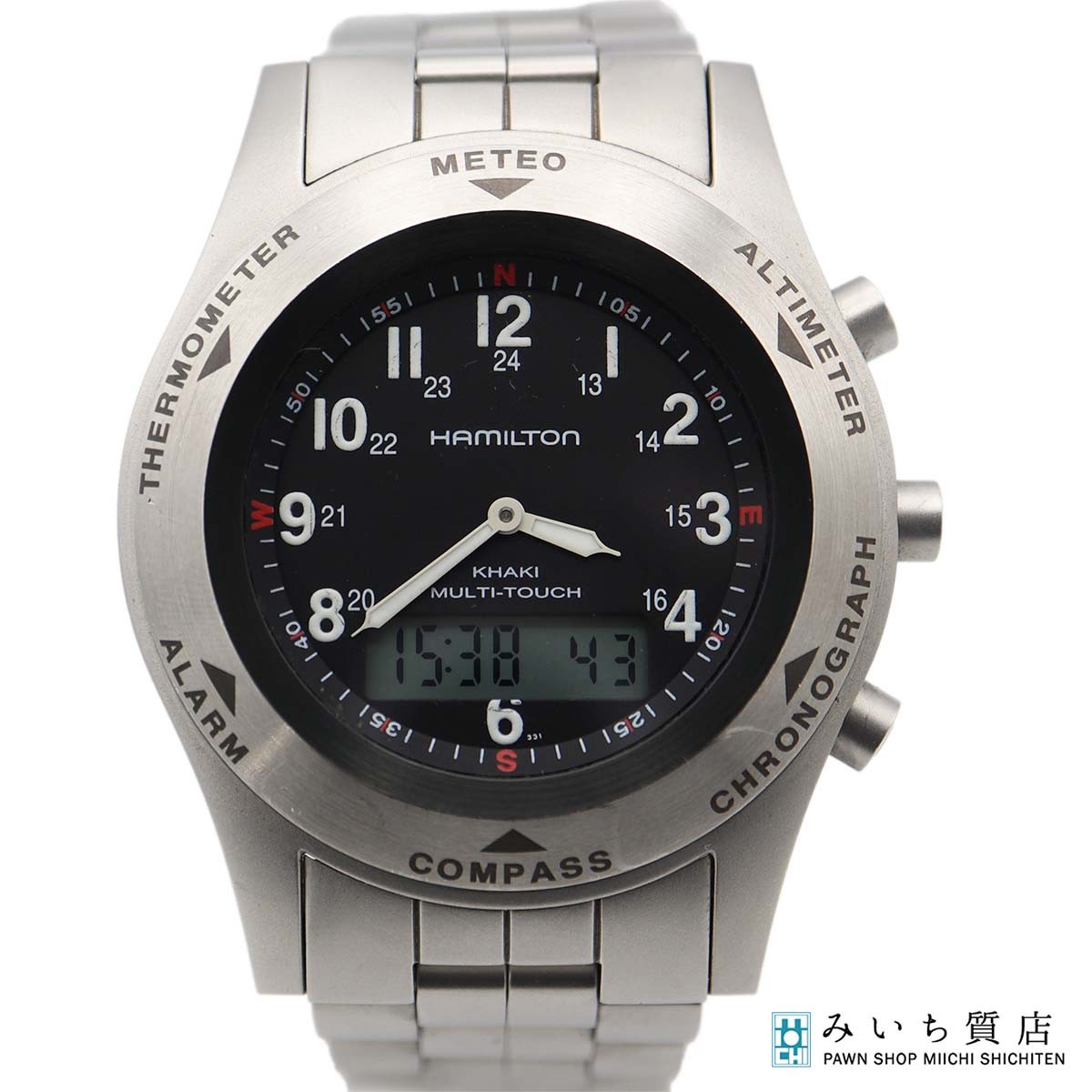質屋 稼働 腕時計 HAMILTON ハミルトン H915241 khaki field multi touch カーキ マルチタッチ クォーツ デジタル H23049 みいち質店