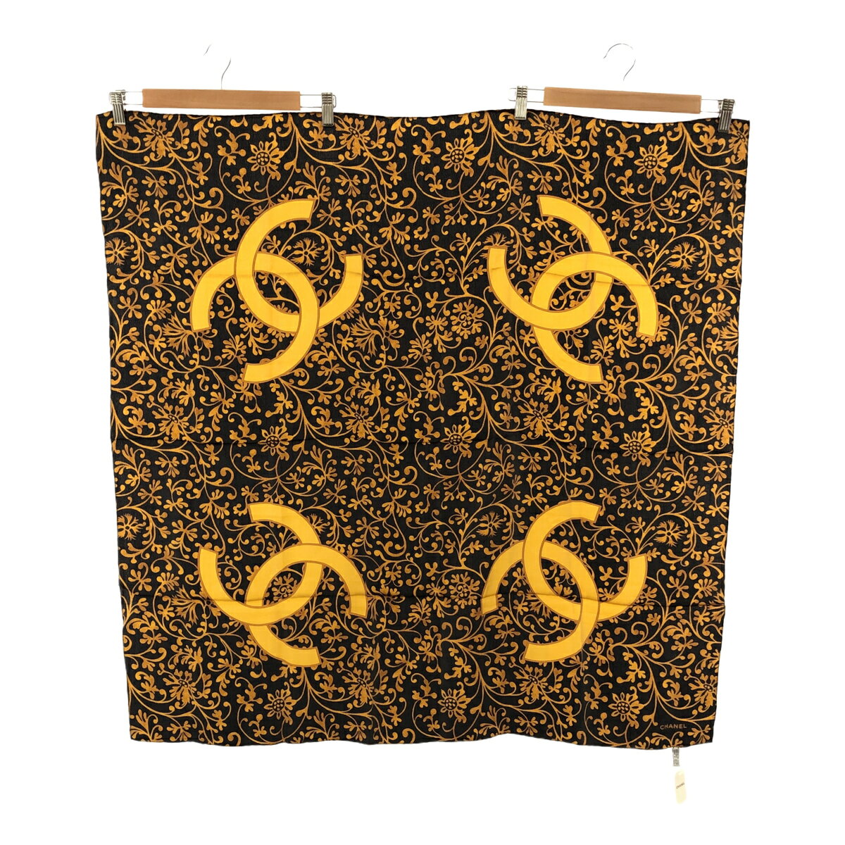 質屋 CHANEL シャネル 大判 スカーフ ココマーク CCロゴ シルク100％ フラワー 服飾小物 H7189 みいち質店