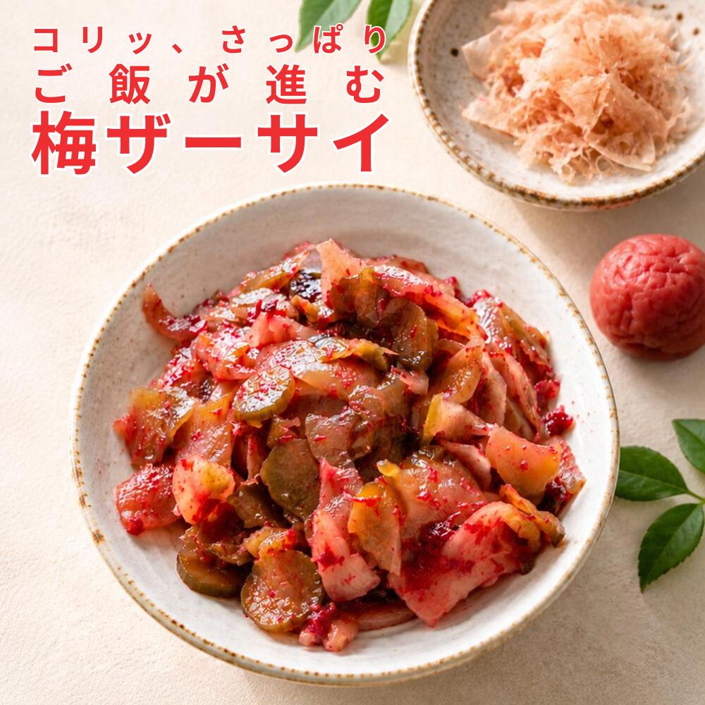 商品情報名称惣菜（梅ザーサイ）原材料名ザーサイ（中国産）、砂糖、梅肉、鰹節、梅エキス、大豆油、水飴、食塩、鶏エキス、醤油、蛋白加水分解物／酒精、調味料（アミノ酸等）、乳酸Ca、酸味料、増粘多糖類、リン酸塩（Na）、香料、着色料（赤102）、（一部に小麦・大豆・鶏肉・ゼラチンを含む）内容量500g（250g×2袋）賞味期限製造日より365日保存方法直射日光を避け、常温にて保存してください。販売者（株）はなのき堂　　　　　　　　　　　　　　　　　愛知県新城市川田字本宮道263-1備考えび・かに・くるみ・小麦・そば・卵・乳成分・落花生を使用した設備で製造しています梅ザーサイ 梅 ザーサイ ざーさい 搾菜 梅干し ご飯のお供 惣菜 漬物 おつまみ お土産 はなのき堂 馬場音一商店 302441 歯ざわりのよりザーサイとほんのり甘酸っぱい梅の風味が絶妙の逸品です 8