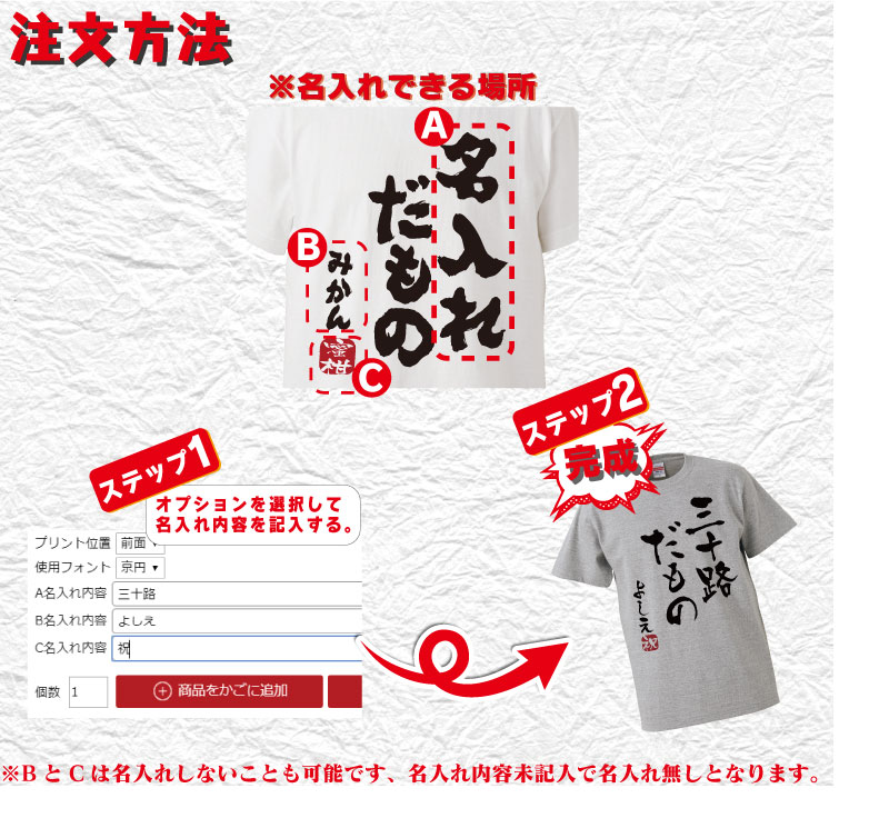 名入れ Tシャツ オリジナル だもの おもしろ 名入れ tシャツ 名言 みつを プレゼント 誕生日 還暦 半袖 グッズ 雑貨 贈り物 mikanbako-10004640 おもしろTシャツ みかん箱 サンプル画像2
