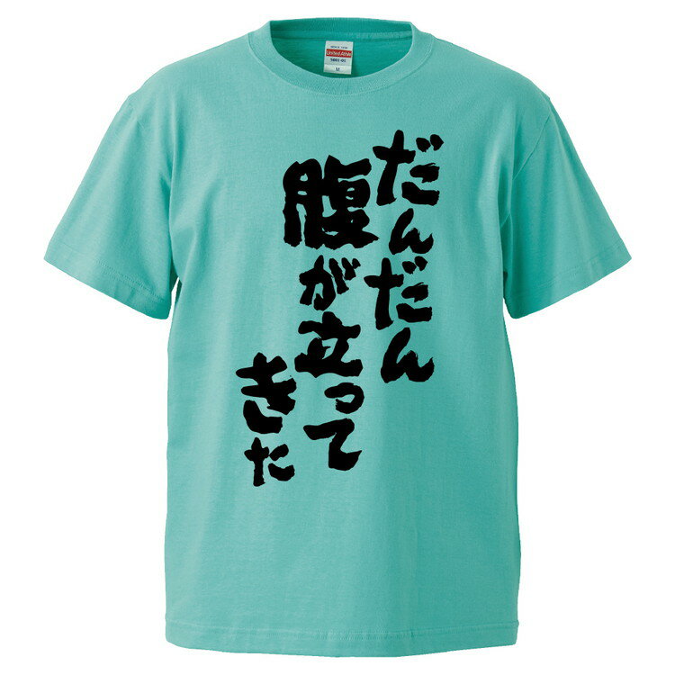 おもしろTシャツ だんだん腹が立ってきた ギフト プレゼント 面白 メンズ 半袖 無地 漢字 雑貨 名言 パロディ 文字