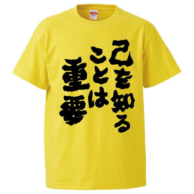 おもしろtシャツ みかん箱 己を知ることは重要 【ギフト プレゼント 面白いtシャツ メンズ 半袖 文字Tシャツ 漢字 雑貨 名言 パロディ おもしろ 全20色 サイズ S M L XL XXL】のサムネイル
