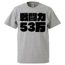 おもしろtシャツ みかん箱 戦闘力53万 【ギフト プレゼント 面白いtシャツ メンズ 半袖 文字Tシャツ 漢字 雑貨 名言 パロディ おもしろ 全20色 サイズ S M L XL XXL】