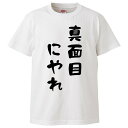 おもしろTシャツ 真面目にやれ ギフト プレゼント 面白 メンズ 半袖 無地 漢字 雑貨 名言 パロディ 文字