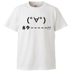 おもしろtシャツ みかん箱 顔文字キターー 【ギフト プレゼント 面白いtシャツ メンズ 半袖 文字Tシャツ 漢字 雑貨 名言 パロディ おもしろ 全20色 サイズ S M L XL XXL】