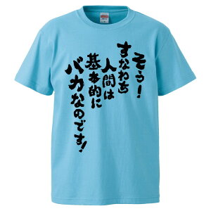 おもしろtシャツ みかん箱 そう!すなわち人間は基本的にバカなのです 【ギフト プレゼント 面白いtシャツ メンズ 半袖 文字Tシャツ 漢字 雑貨 名言 パロディ おもしろ 全20色 サイズ S M L XL XXL】