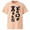 おもしろTシャツ どの口が言うんだ ギフト プレゼント 面白 メンズ 半袖 無地 漢字 雑貨 名言 パロディ 文字