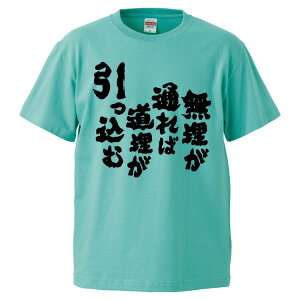 おもしろtシャツ みかん箱 無理が通れば道理が引っ込む2 【ギフト プレゼント 面白いtシャツ メンズ 半袖 文字Tシャツ 漢字 雑貨 名言 パロディ おもしろ 全20色 サイズ S M L XL XXL】