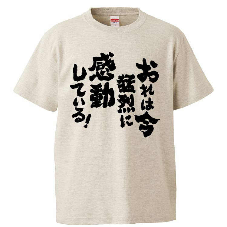 おもしろtシャツ みかん箱 おれは今猛烈に感動している！ 【ギフト プレゼント 面白いtシャツ メンズ 半袖 文字Tシャツ 漢字 雑貨 名言 パロディ おもしろ 全20色 サイズ S M L XL XXL】のサムネイル