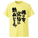 おもしろtシャツ みかん箱 俺は今、究極に熱血してる 【ギフト プレゼント 面白いtシャツ メンズ 半袖 文字Tシャツ 漢字 雑貨 名言 パロディ おもしろ 全...