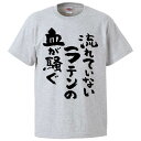 おもしろtシャツ みかん箱 流れていないラテンの血が騒ぐ2 【ギフト プレゼント 面白いtシャツ メンズ 半袖 文字Tシャツ 漢字 雑貨 名言 パロディ おもし...