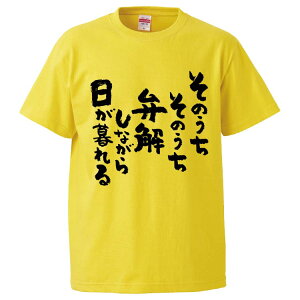 おもしろtシャツ みかん箱 そのうちそのうち弁解しながら日が暮れる 【ギフト プレゼント 面白いtシャツ メンズ 半袖 文字Tシャツ 漢字 雑貨 名言 パロディ おもしろ 全20色 サイズ S M L XL XXL】