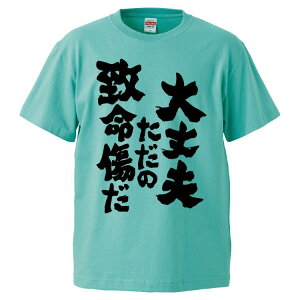 おもしろtシャツ みかん箱 大丈夫ただの致命傷だ 【ギフト プレゼント 面白いtシャツ メンズ 半袖 文字Tシャツ 漢字 雑貨 名言 パロディ おもしろ 全20色 サイズ S M L XL XXL】