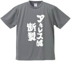 おもしろTシャツ みかん箱 【アキレス腱断裂】 ドライ生地 ポリエステル 文字Tシャツ プレゼント ふざけtシャツ 格言 名言 語録