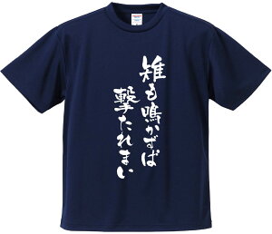 おもしろTシャツ みかん箱 【雉も鳴かずば撃たれまい】 ドライ生地 ポリエステル 文字Tシャツ プレゼント ふざけtシャツ 格言 名言 語録