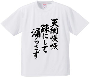 おもしろTシャツ みかん箱 【天網恢恢疎にして漏らさず】 ドライ生地 ポリエステル 文字Tシャツ プレゼント ふざけtシャツ 格言 名言 語録