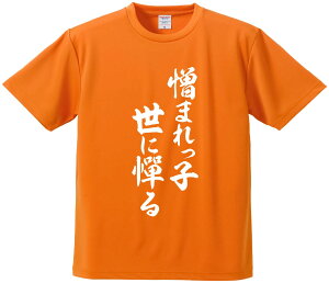 おもしろTシャツ みかん箱 【憎まれっ子世に憚る】 ドライ生地 ポリエステル 文字Tシャツ プレゼント ふざけtシャツ 格言 名言 語録