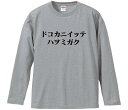 【おもしろtシャツ みかん箱】 ドコカニイッテハヲミガク 長袖 綿生地 メンズ レディース パロディ 語録 名言 面白
