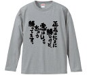 【おもしろtシャツ みかん箱】 正義はたまに勝つけど、悪はしょっちゅう勝ってます 長袖 綿生地 メンズ レディース パロディ 語録 名言 面白
