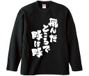 【おもしろtシャツ みかん箱】 飛んだところで豚は豚 長袖 綿生地 メンズ レディース パロディ 語録 名言 面白(4)