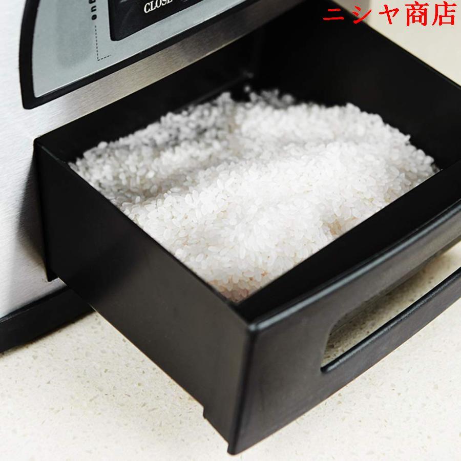 米びつ ライスバレルグレインボックス食品容器防虫防湿シールライスシリンダー家庭用貯蔵ライスボックス30kgステンレススチールスマートライスバレルヌードルバ