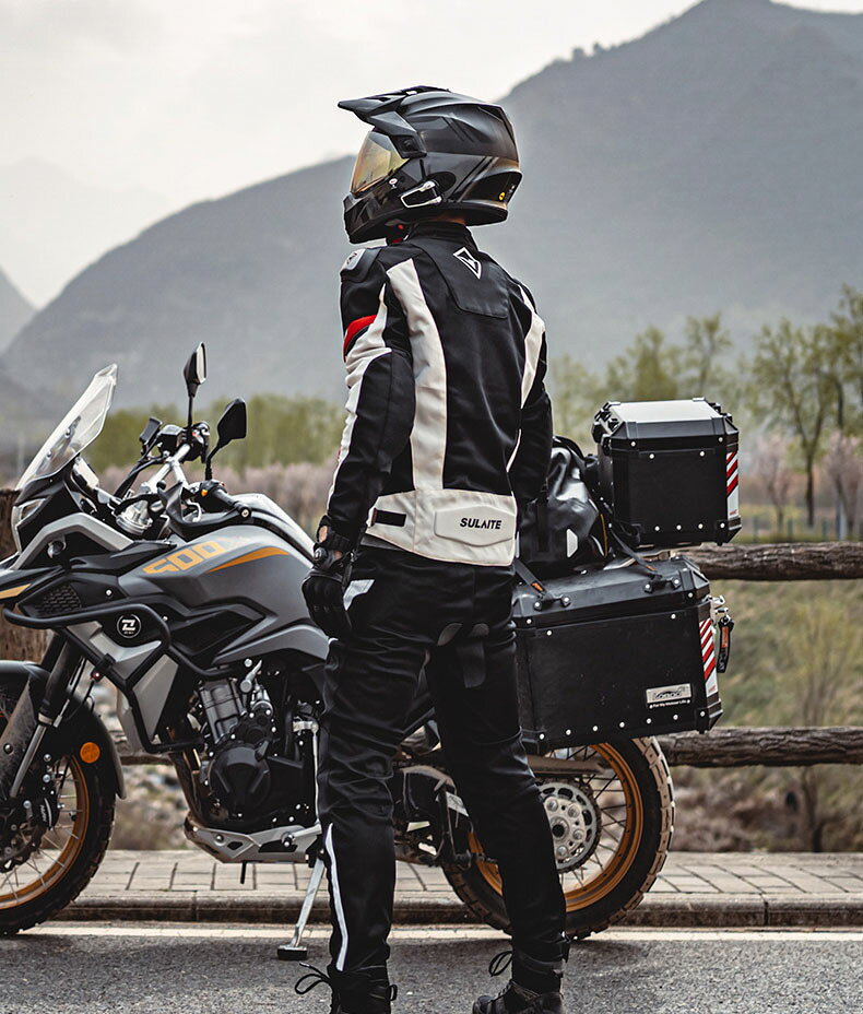 バイクジャケット バイクパンツ メンズ 夏用メッシュ 上下2点セット バイクスーツ...