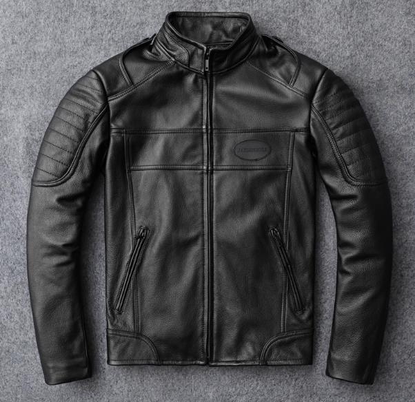 Rakuten - フライトジャケット 立ち襟 牛革 本革ジャケット メンズ レザージャケット バイクジャケット ライディング バイクウェア 秋冬用 防風耐磨 flight jacket ファスナー開き 革ジャン 皮ジャン ミリタリージャケット ブルゾン 送料無料